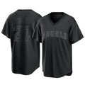 LA.Angels #27 Mike Trout Player Black Pitch Fashion T-shirt Fdoa Stitched Jerseys