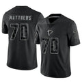 A.Falcons #70 Jake Matthews Player Black RFLCTV Limited Gdoa Stitched Jerseys