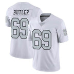 LV.Raiders #69 Adam Butler Player White Limited Color Rush Home Game Gdoa Stitched Jerseys