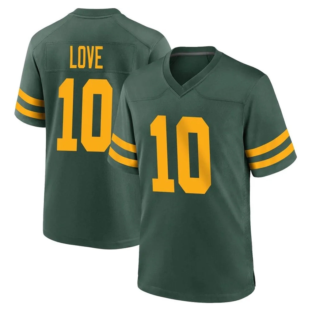 GB.Packers #10 Jordan Love Player Green Alternate Home Game Gdoa Stitched Jerseys