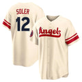 LA.Angels #12 Jorge Soler Player Cream City Connect Home Fdoa Stitched Jerseys