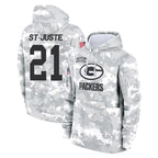 GB.Packers #21 Benjamin St-Juste Player Arctic Camo Salute to Service Hoodies Limited Game Gdoa Stitched Jerseys
