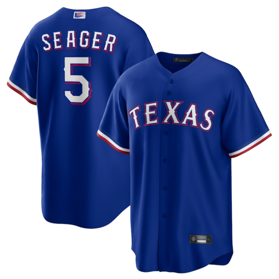 T.Rangers #5 Corey Seager Player Royal Replica Fdoa Stitched Jerseys