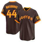 S.Diego Padres #44 Joe Musgrove Player Brown Home Cooperstown Collection Replica Game Fdoa Stitched Jerseys