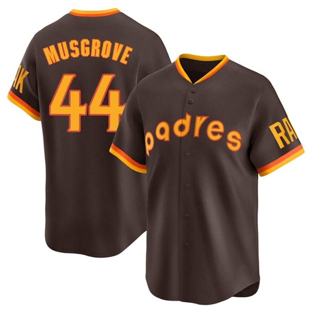 S.Diego Padres #44 Joe Musgrove Player Brown Home Cooperstown Collection Replica Game Fdoa Stitched Jerseys