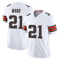 C.Browns #21 Denzel Ward Player White Vapor F.U.S.E. Limited Home Game Gdoa Stitched Jerseys