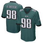 P.Eagles #98 Jalen Carter Player Team Color Green Home Game Gdoa Stitched Jerseys