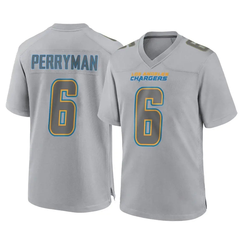 LA.Chargers #6 Denzel Perryman Player Gray Atmosphere Fashion Home Game Gdoa Stitched Jerseys