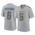 LA.Chargers #6 Denzel Perryman Player Gray Atmosphere Fashion Home Game Gdoa Stitched Jerseys
