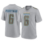LA.Chargers #6 Denzel Perryman Player Gray Atmosphere Fashion Home Game Gdoa Stitched Jerseys