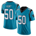 C.Panthers #50 Robert Hunt Player Blue Vapor Untouchable Limited Game Gdoa Stitched Jerseys