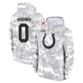 IN.Colts #0 Camryn Bynum Player Arctic Camo Salute to Service Hoodies Limited Game Gdoa Stitched Jerseys