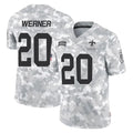 NO.Saints #20 Pete Werner Player Arctic Camo Salute To Service Limited Game Gdoa Stitched Jerseys