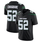 NY.Jets #52 Kingsley Enagbare Player Stealth Black Limited Vapor Home Game Gdoa Stitched Jerseys