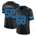 D.Lions #58 Penei Sewell Player Black Alternate Vapor F.U.S.E. Limited Home Game Gdoa Stitched Jerseys