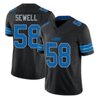 D.Lions #58 Penei Sewell Player Black Alternate Vapor F.U.S.E. Limited Home Game Gdoa Stitched Jerseys