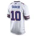 B.Bills #10 Khalil Shakir Player White Home Game Gdoa Stitched Jerseys