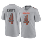 C.Bears #4 D'Andre Swift Player Gray Atmosphere Fashion Game Gdoa Stitched Jerseys