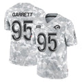 LA.Rams #95 Myles Garrett Player Arctic Camo Salute To Service Limited Game Gdoa Stitched Jerseys