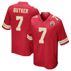 KC.Chiefs #7 Harrison Butker Player Red Home Game Gdoa Stitched Jerseys