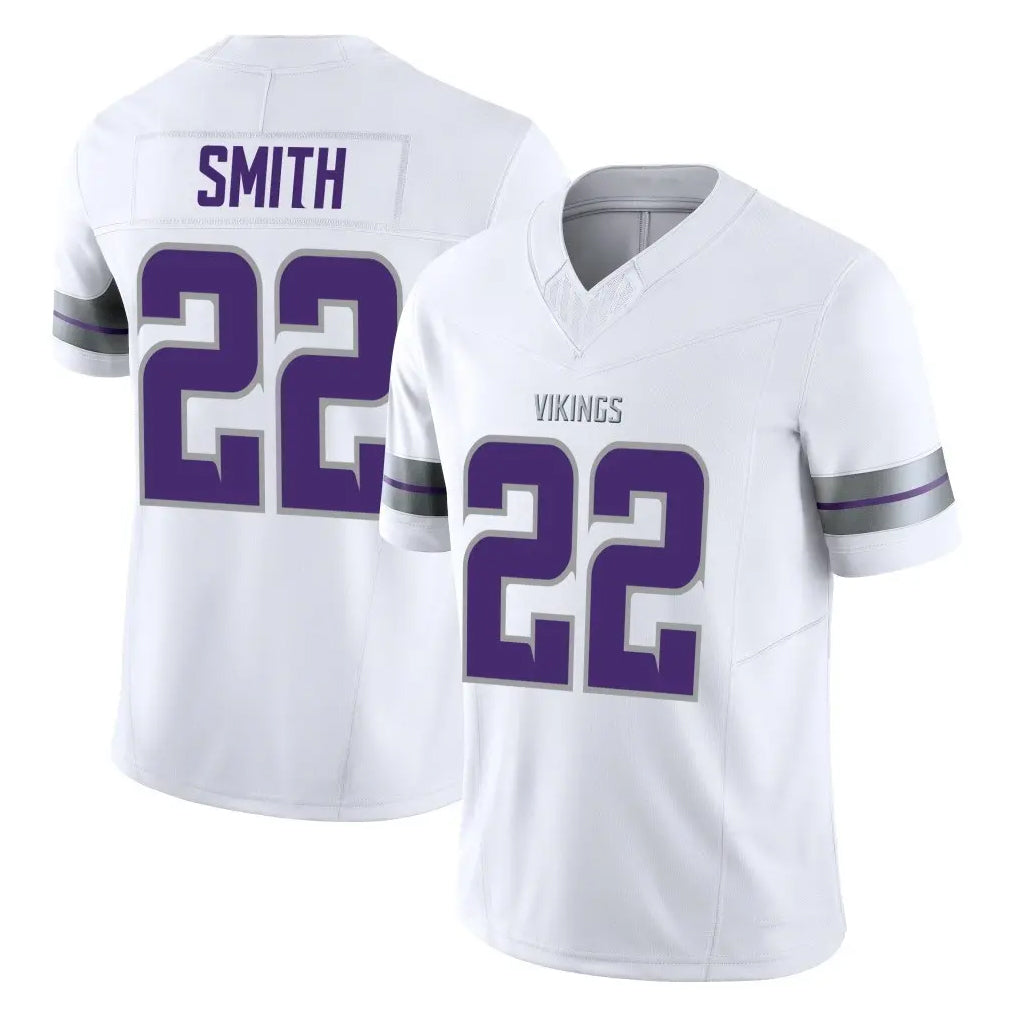 MN.Vikings #22 Harrison Smith Player White Limited Alternate Vapor F.U.S.E. Home Game Gdoa Stitched Jerseys