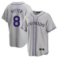 C.Rockies #8 Ryan Ritter Player Gray Game Home Gdoa Stitched Jerseys