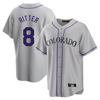 C.Rockies #8 Ryan Ritter Player Gray Game Home Gdoa Stitched Jerseys