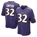 B.Ravens #32 Trenton Simpson Player Purple Home Game Gdoa Stitched Jerseys