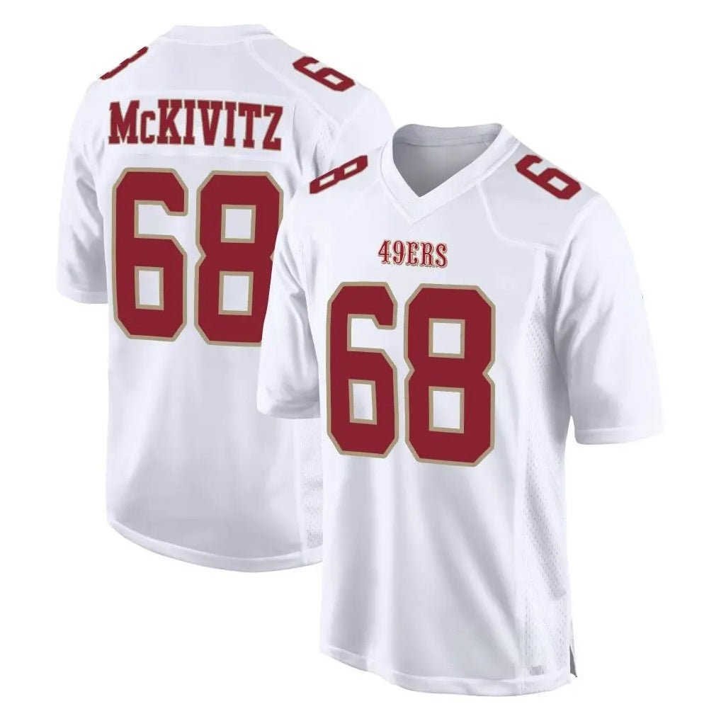 SF.49ers #68 Colton McKivitz Player White Fashion Home Game Gdoa Stitched Jerseys