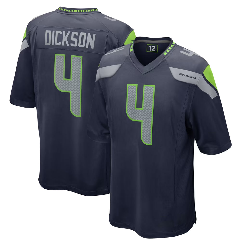S.Seahawks #4 Michael Dickson Player Navy Home Game Gdoa Stitched Jerseys