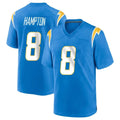 LA.Chargers #8 Omarion Hampton Player Blue Home Game Gdoa Stitched Jerseys