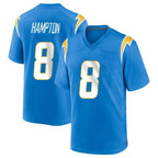 LA.Chargers #8 Omarion Hampton Player Blue Home Game Gdoa Stitched Jerseys