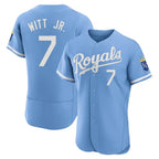 KC.Royals #7 Bobby Witt Jr. Player Light Blue Alt Limited Elite Home Gdoa Stitched Jerseys