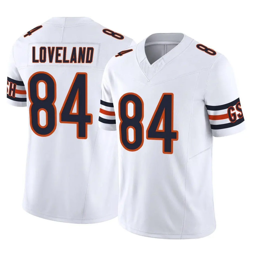 C.Bears #84 Colston Loveland Player White Vapor F.U.S.E. Limited Home Game Gdoa Stitched Jerseys