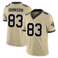 NO.Saints #83 Juwan Johnson Player Gold Limited Vapor F.U.S.E. Home Game Gdoa Stitched Jerseys