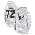 H.Texans #72 Tommy Togiai Player Arctic Camo Salute to Service Hoodies Limited Game Gdoa Stitched Jerseys