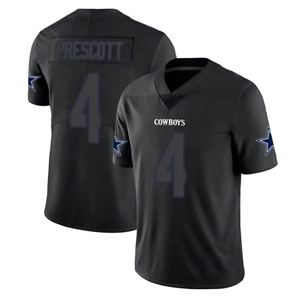 D.Cowboys #4 Dak Prescott Player Black Impact Limited Home Game Gdoa Stitched Jerseys
