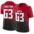 A.Falcons #63 Chris Lindstrom Player Red Vapor F.U.S.E. Limited Gdoa Stitched Jerseys