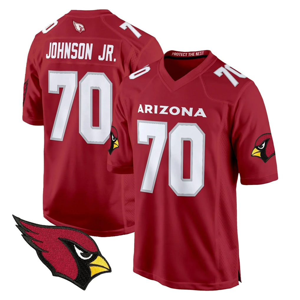 A.Cardinals #70 Paris Johnson Jr. Player Red Fashion Home Game Gdoa Stitched Jerseys