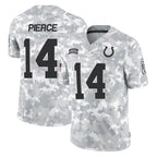 IN.Colts #14 Alec Pierce Player Arctic Camo Salute To Service Limited Game Gdoa Stitched Jerseys