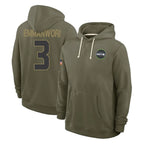 S.Seahawks #3 Nick Emmanwori Player Olive Salute to Service Pullover Hoodies Limited Gdoa Stitched Jerseys