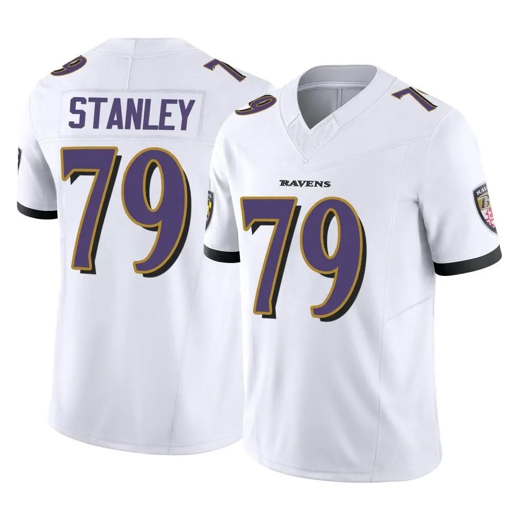 B.Ravens #79 Ronnie Stanley Player White Vapor F.U.S.E. Limited Home Game Gdoa Stitched Jerseys