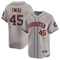 H.Astros #45 Tatsuya Imai Player Gray Home Limited Gdoa Stitched Jerseys