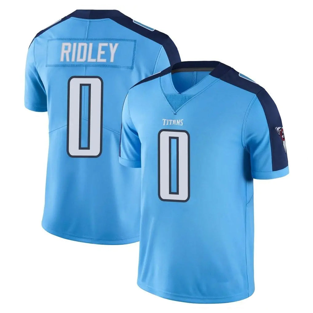 T.Titans #0 Calvin Ridley Player Light Blue Limited Color Rush Home Game Gdoa Stitched Jerseys