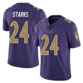 B.Ravens #24 Malaki Starks Player Purple Color Rush Vapor Untouchable Limited Home Game Gdoa Stitched Jerseys