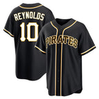 P.Pirates #10 Bryan Reynolds Player Black Fashion Out Home Game Fdoa Stitched Jerseys