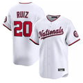 W.Nationals #20 Keibert Ruiz Player White Home Alternate Limited Replica Fdoa Stitched Jerseys