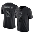 NE.Patriots #2 Harold Landry III Player Black Reflective LImited Home Game Gdoa Stitched Jerseys