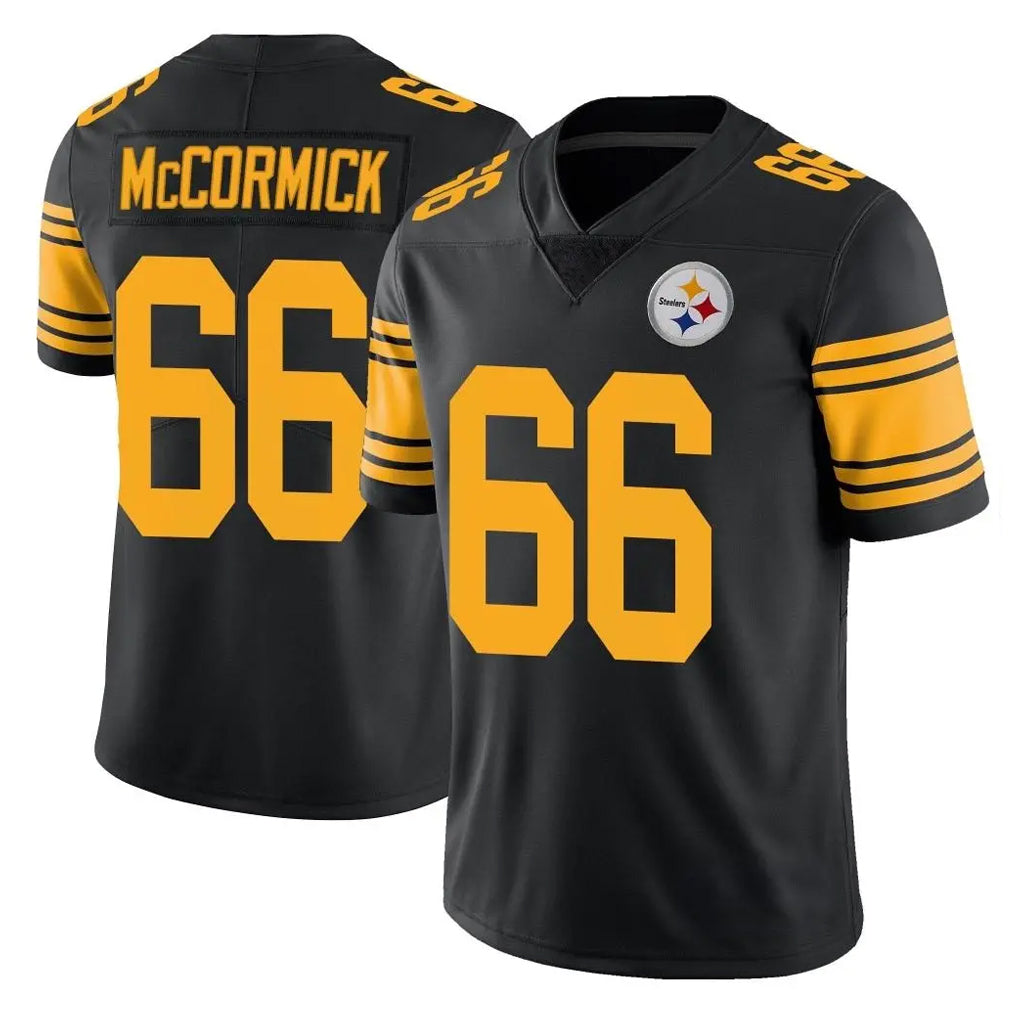 P.Steelers #66 Mason McCormick Player Black Limited Color Rush Home Game Gdoa Stitched Jerseys