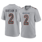 D.Broncos #2 Pat Surtain II Player Gray Atmosphere Fashion Limited Game Gdoa Stitched Jerseys